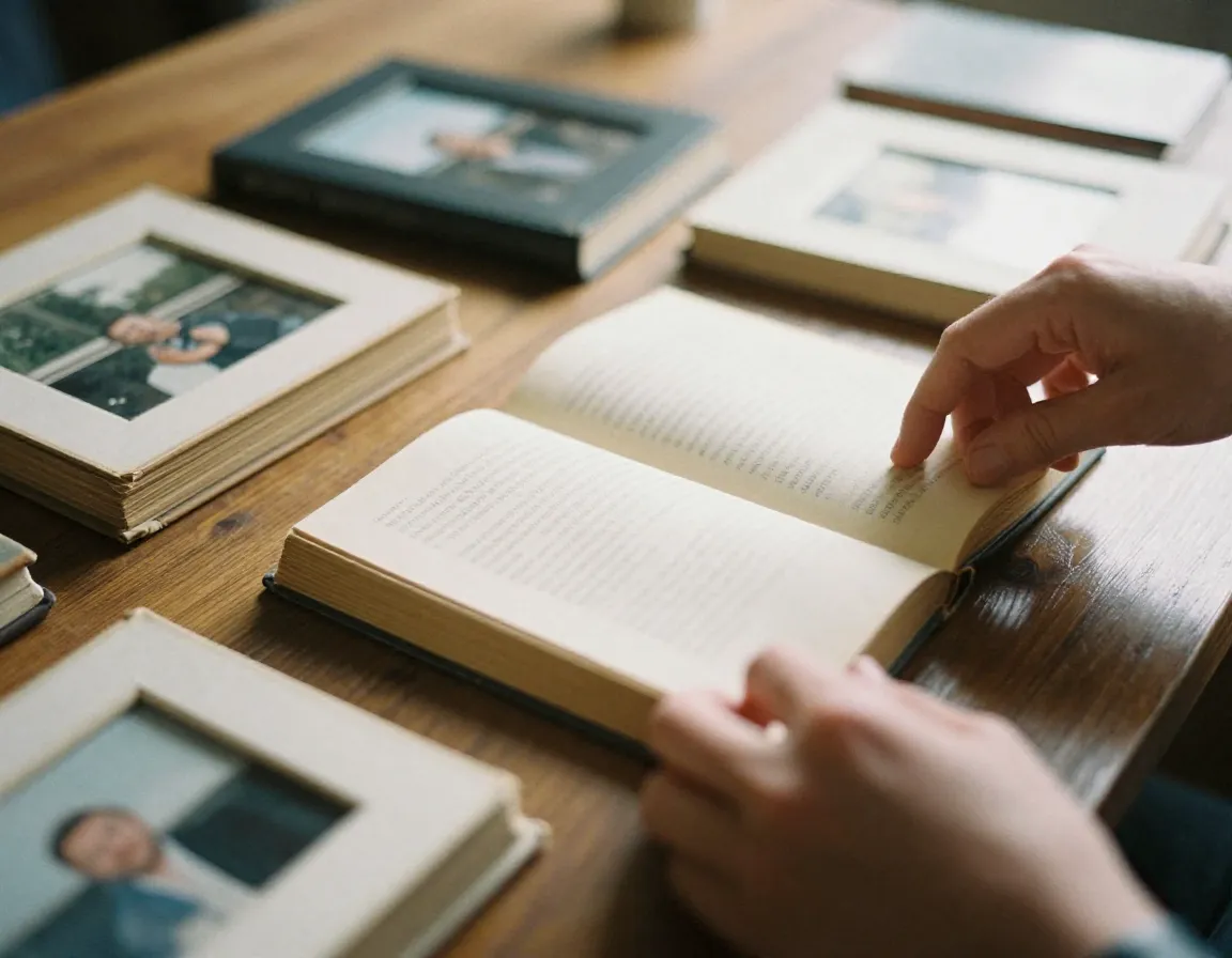 Manos organizando objetos con cuidado